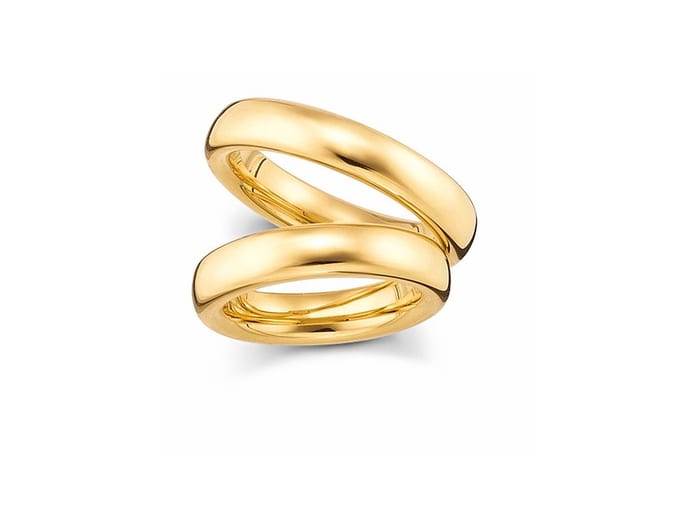 Trauringe aus Gelbgold, konfiguriert bei Juwelier Grio in Bad Homburg