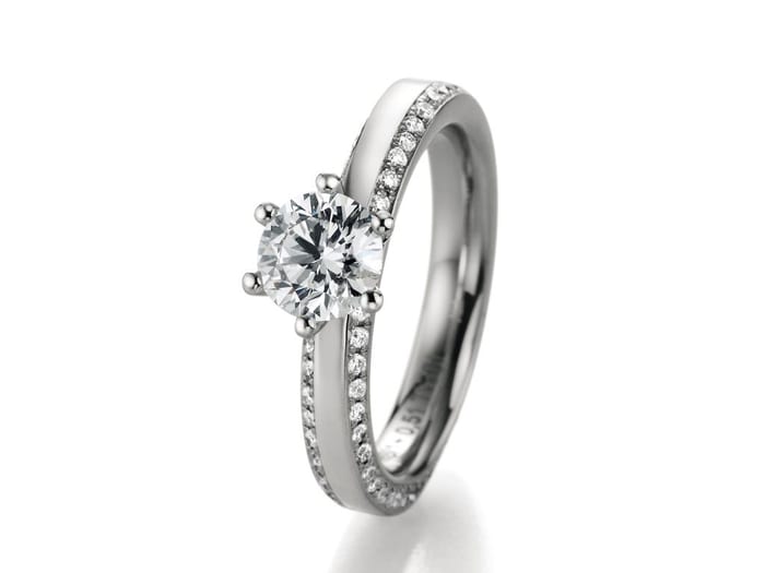 Verlobungsring mit Diamant, Beispiel aus dem Sortiment von Juwelier Grio Bad Homburg